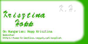 krisztina hopp business card